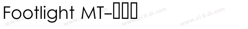 Footlight MT字体转换